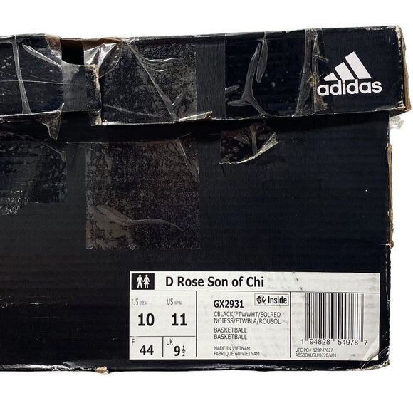 Adidas D ROSE SON OF CHI SHOES Core Black / Cloud White / Solar Red - Picture 9 of 15